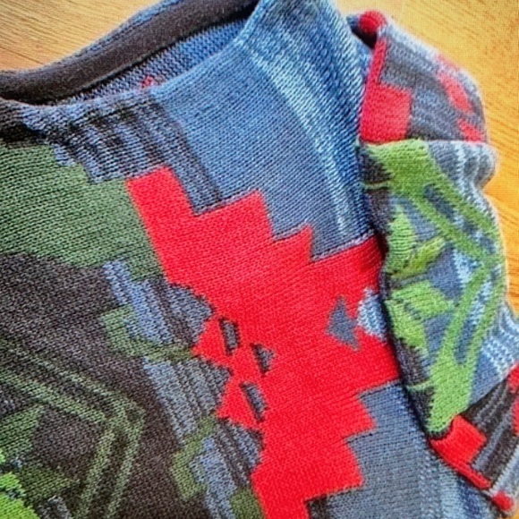 Chaps Denim Aztec Sweater Vest - Picture 3 of 5